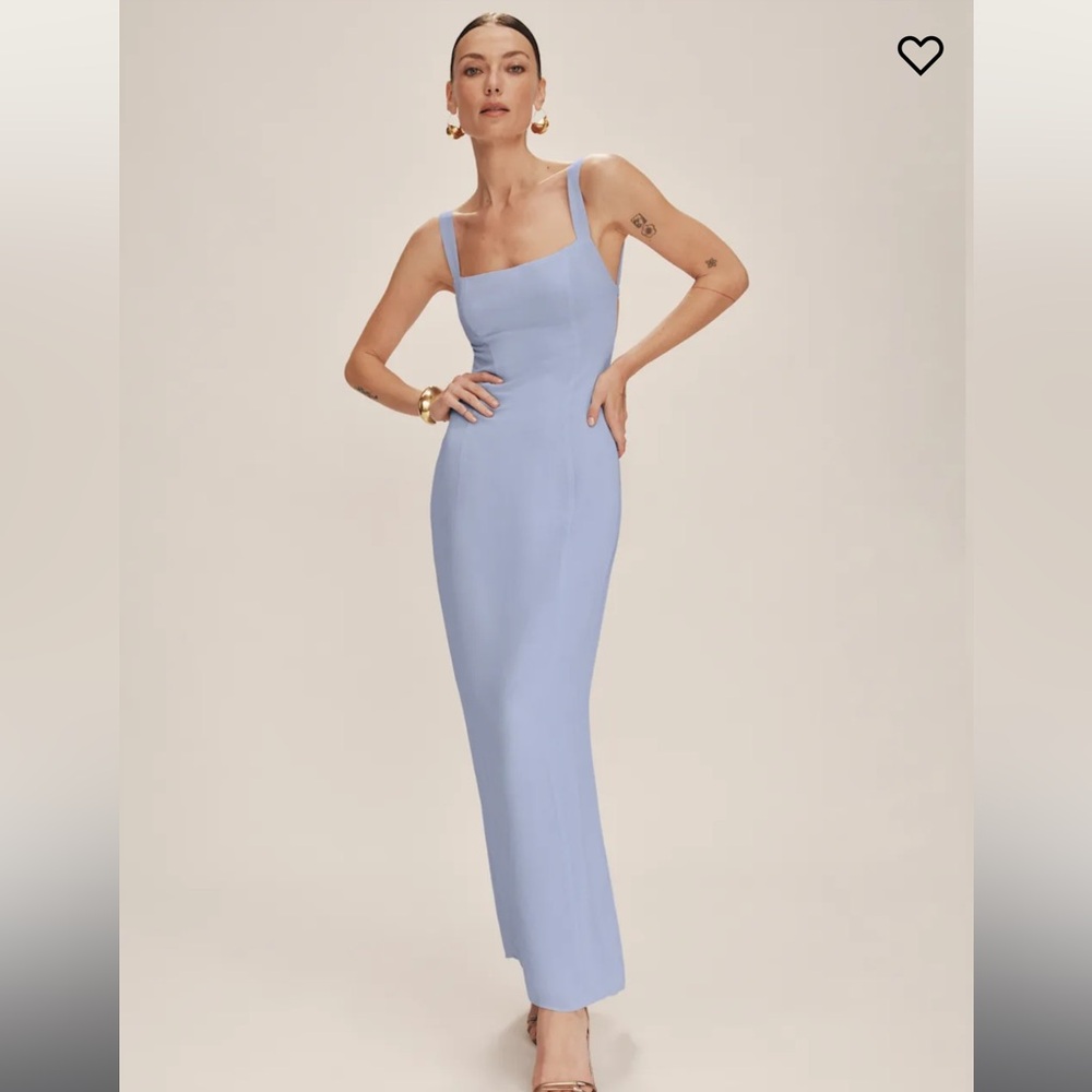 Reformation Light Blue Sleeveless Maxi Dress